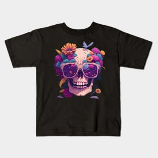 skull wearing sunglasses Kids T-Shirt